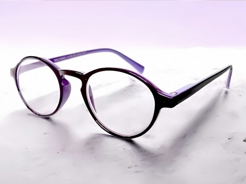 Lunettes loupe de lecture - noir brillant intérieur violet