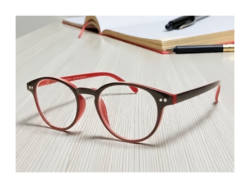 Lunettes loupe et de lecture noires intérieur rouge
