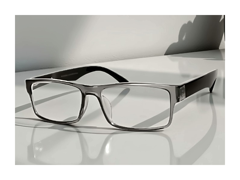 Lunettes loupe de lecture - grises translucides branches noires brillantes