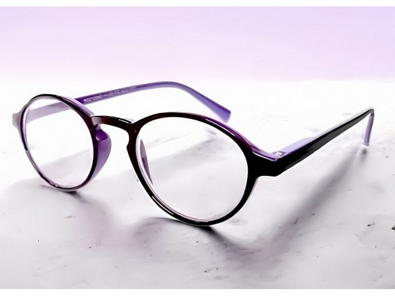Lunettes loupe de lecture - noir brillant intérieur violet