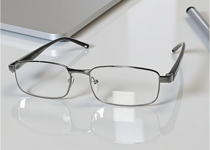 Lunettes loupe et Lunettes de lecture grises branches noires