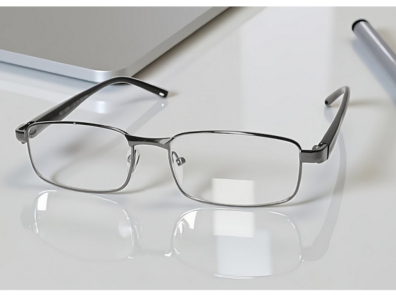 Lunettes loupe et Lunettes de lecture grises branches noires