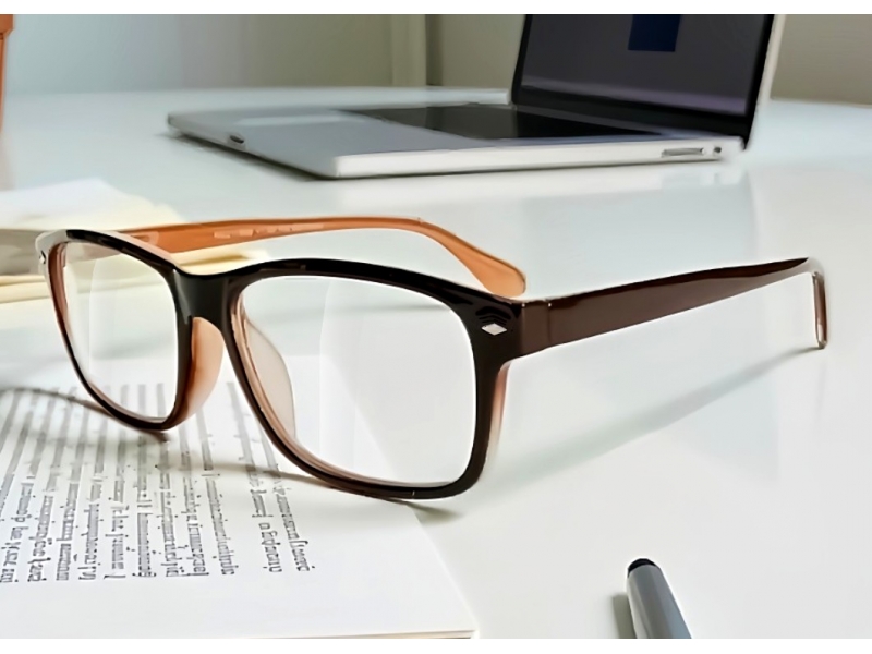 Lunettes loupe et Lunettes de lecture marron foncé intérieur marron clair