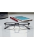 Lunettes loupe de lecture noires branches bleues
