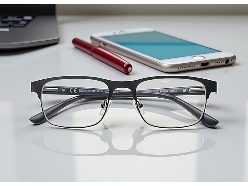 Lunettes loupe de lecture noires branches bleues