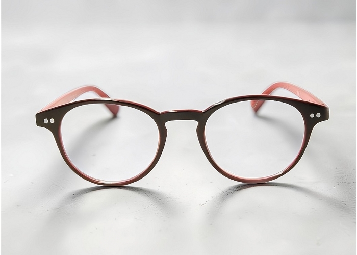 Lunettes loupe et de lecture noires intérieur rouge