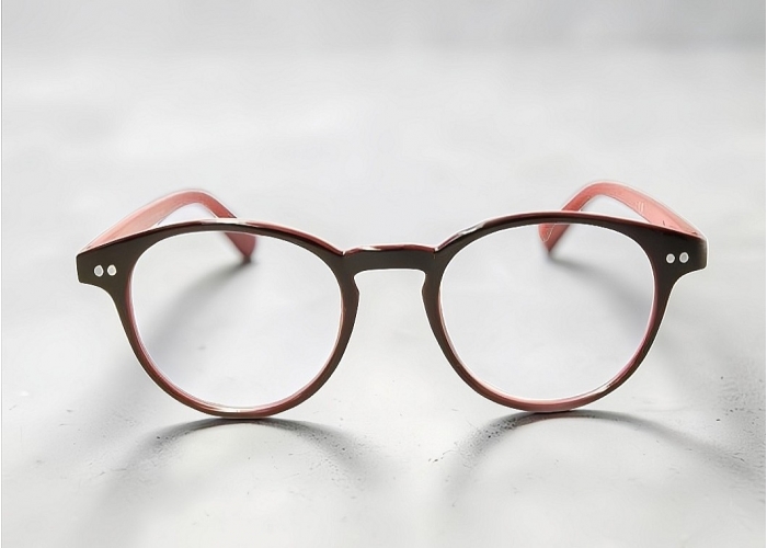 Lunettes loupe et de lecture noires intérieur rouge