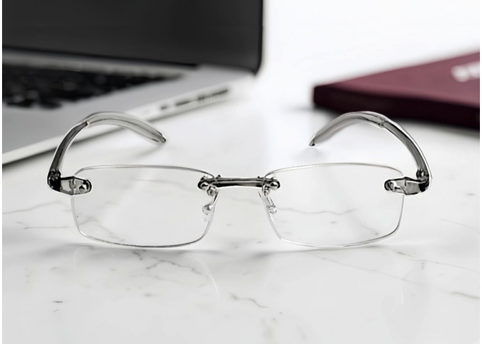 Lunettes loupe de lecture branches grises translucide