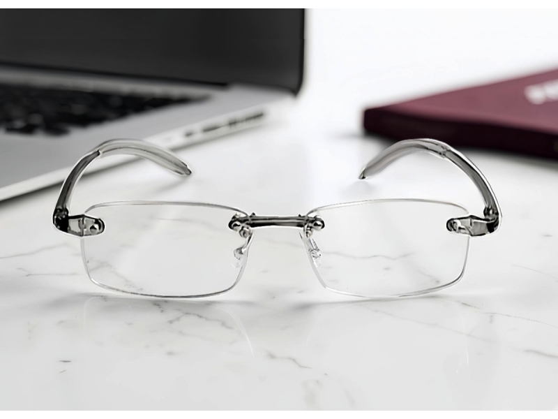 Lunettes loupe de lecture branches grises translucide