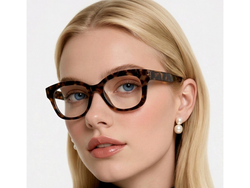 Lunettes loupe marron écailles oeil de chat Santorin