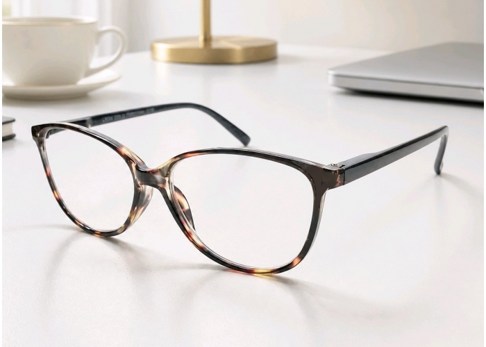 Lunettes loupe de lecture marron écailles