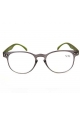 Lunettes loupe et lunettes de lecture grise branches vertes