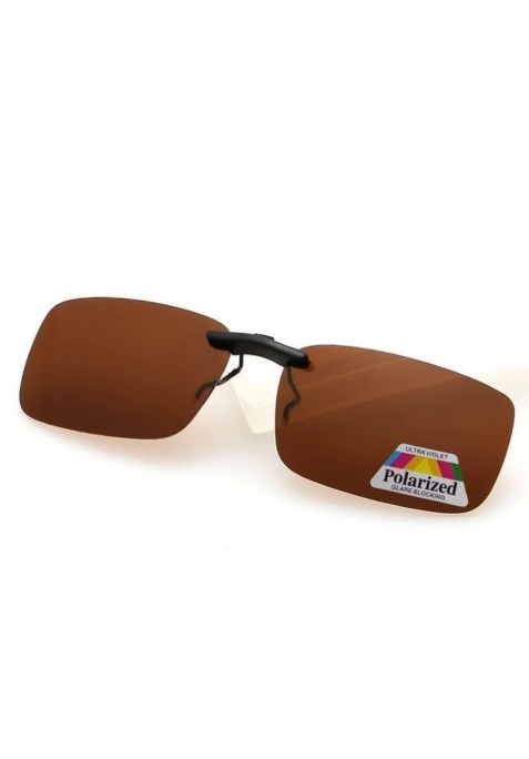 Clip solaire polarisé couleur marron