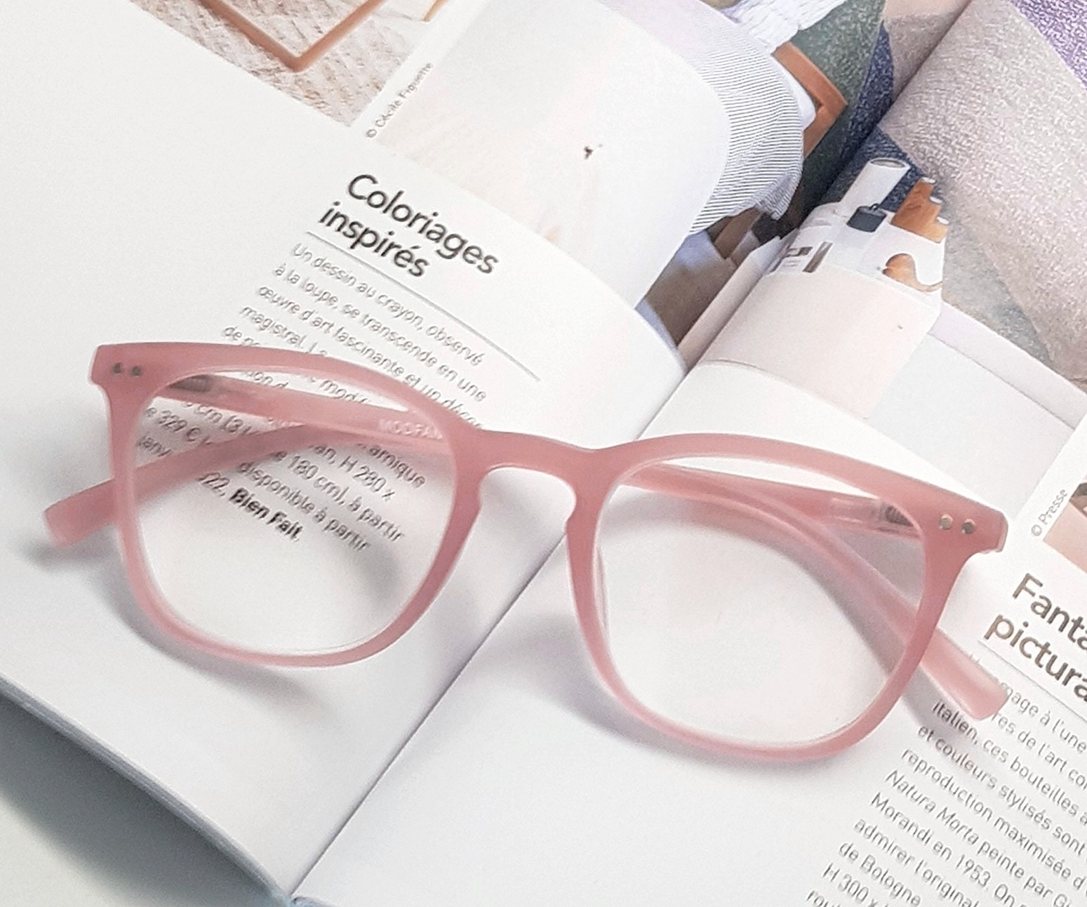 lunettes loupe et de lecture manhattan rose femme