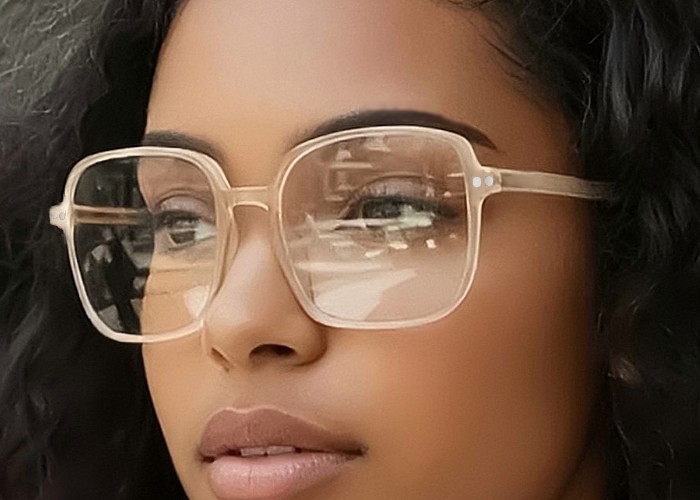 lunettes loupe de lecture femme beige carrées 57846